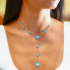Turquoise Yellow Diamond Necklace