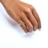 Turquoise Yellow Diamond Ring