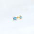 Turquoise Star Yellow Diamond Earrings