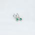 Diamond With Emerald White Gold Earrings