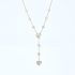 Mother Of Pearl Heart Yellow Diamond Necklace
