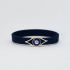 Lapis Evil Eye Yellow Diamond Steel Bracelet