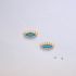 Turquoise Evil Eye Yellow Diamond Earrings